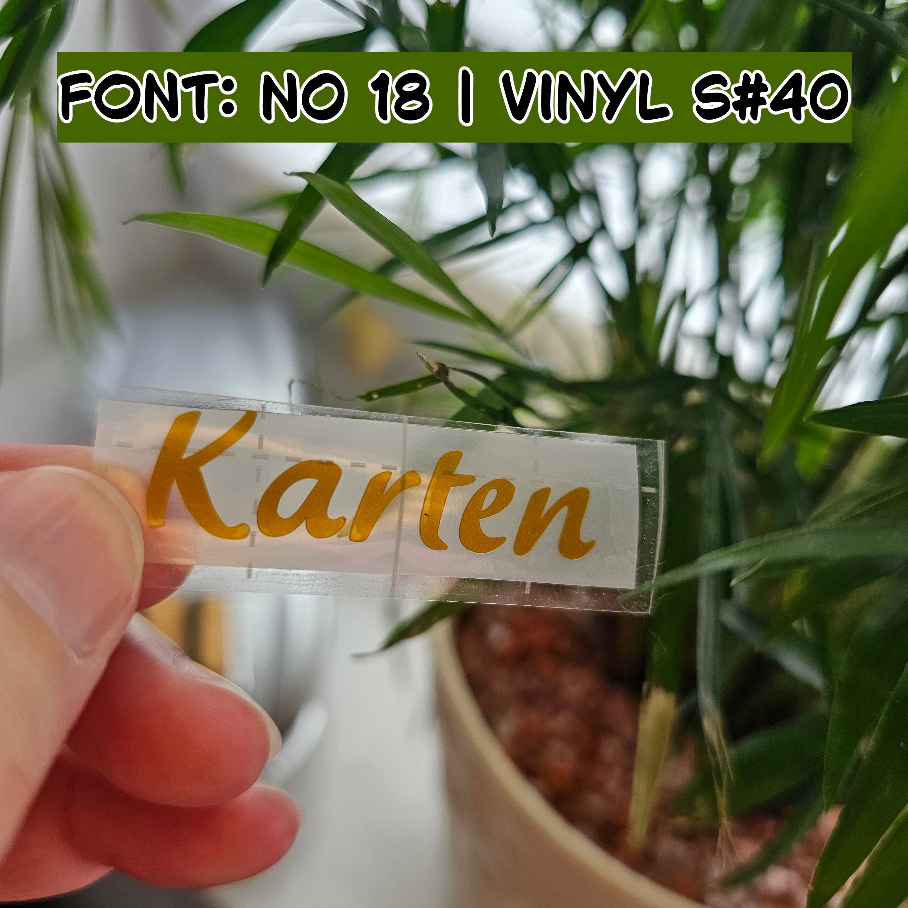 Individual vinyl lettering