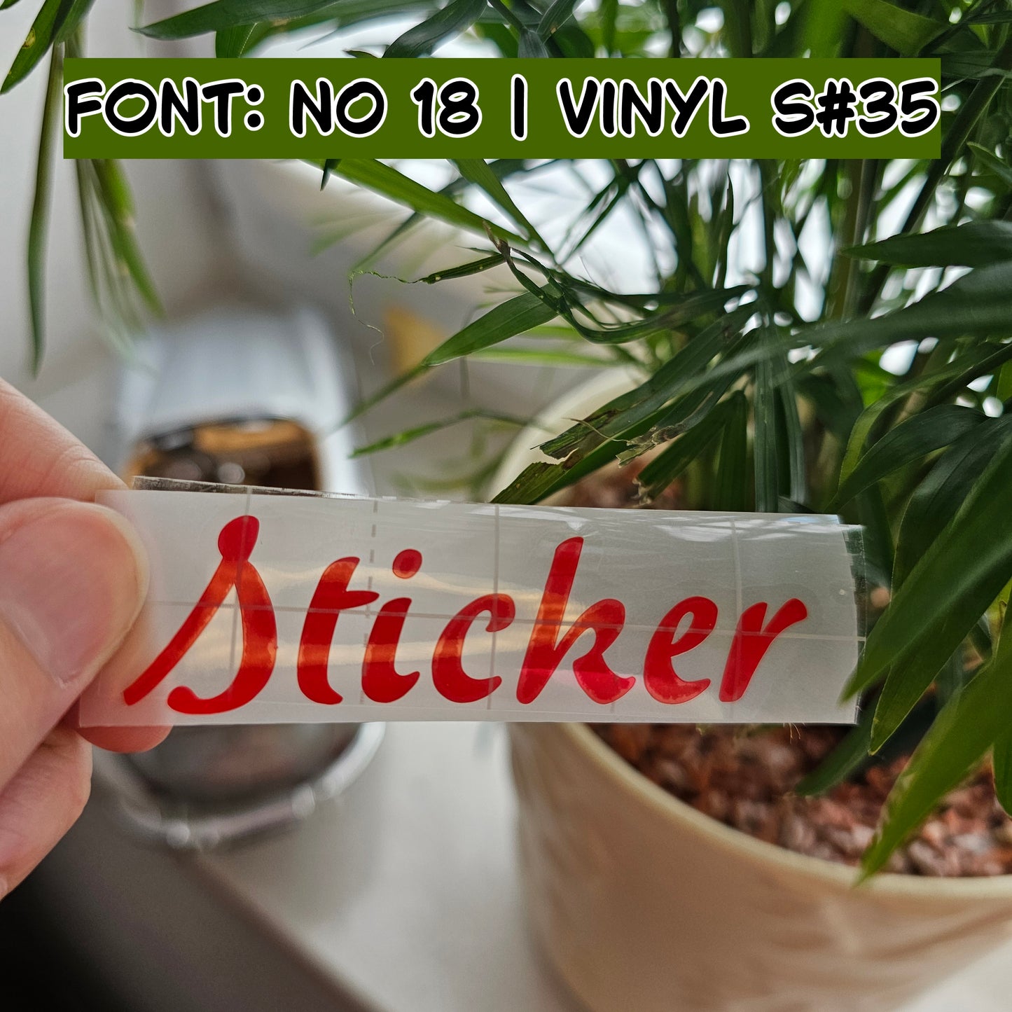 Individual vinyl lettering