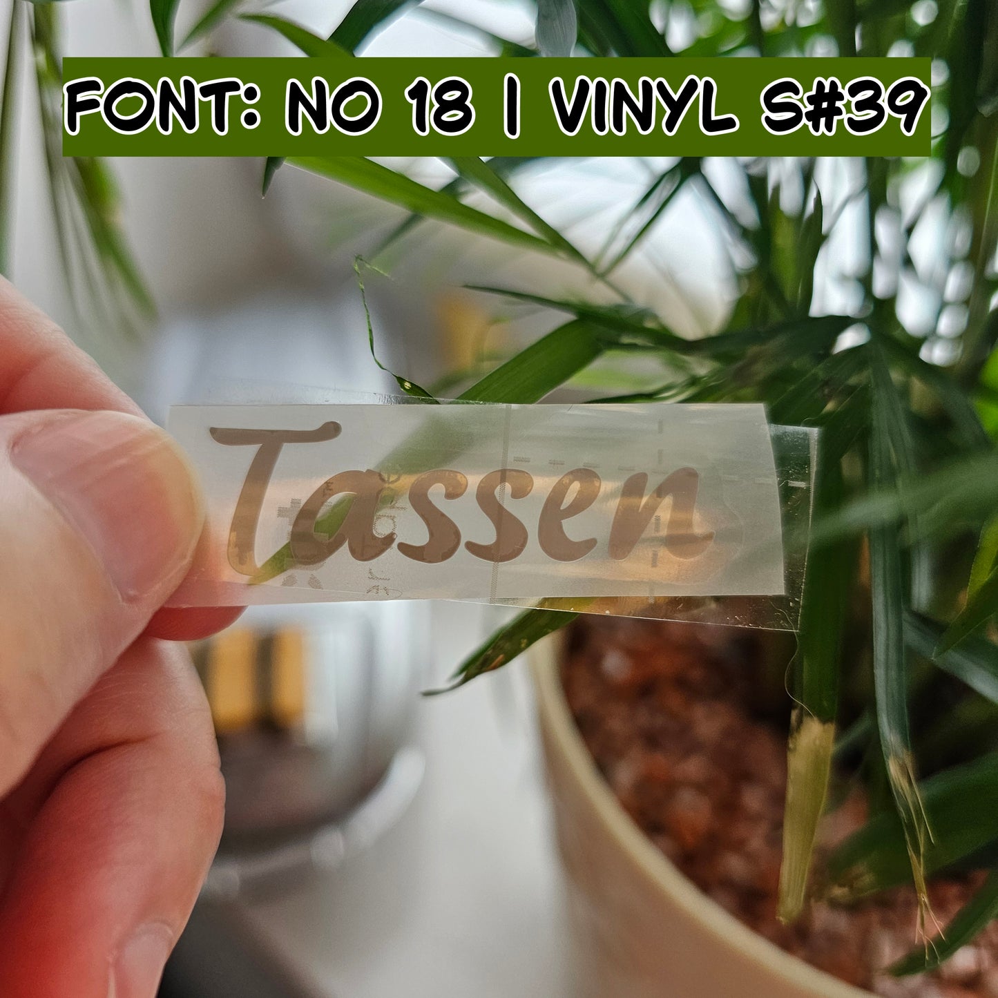 Individual vinyl lettering