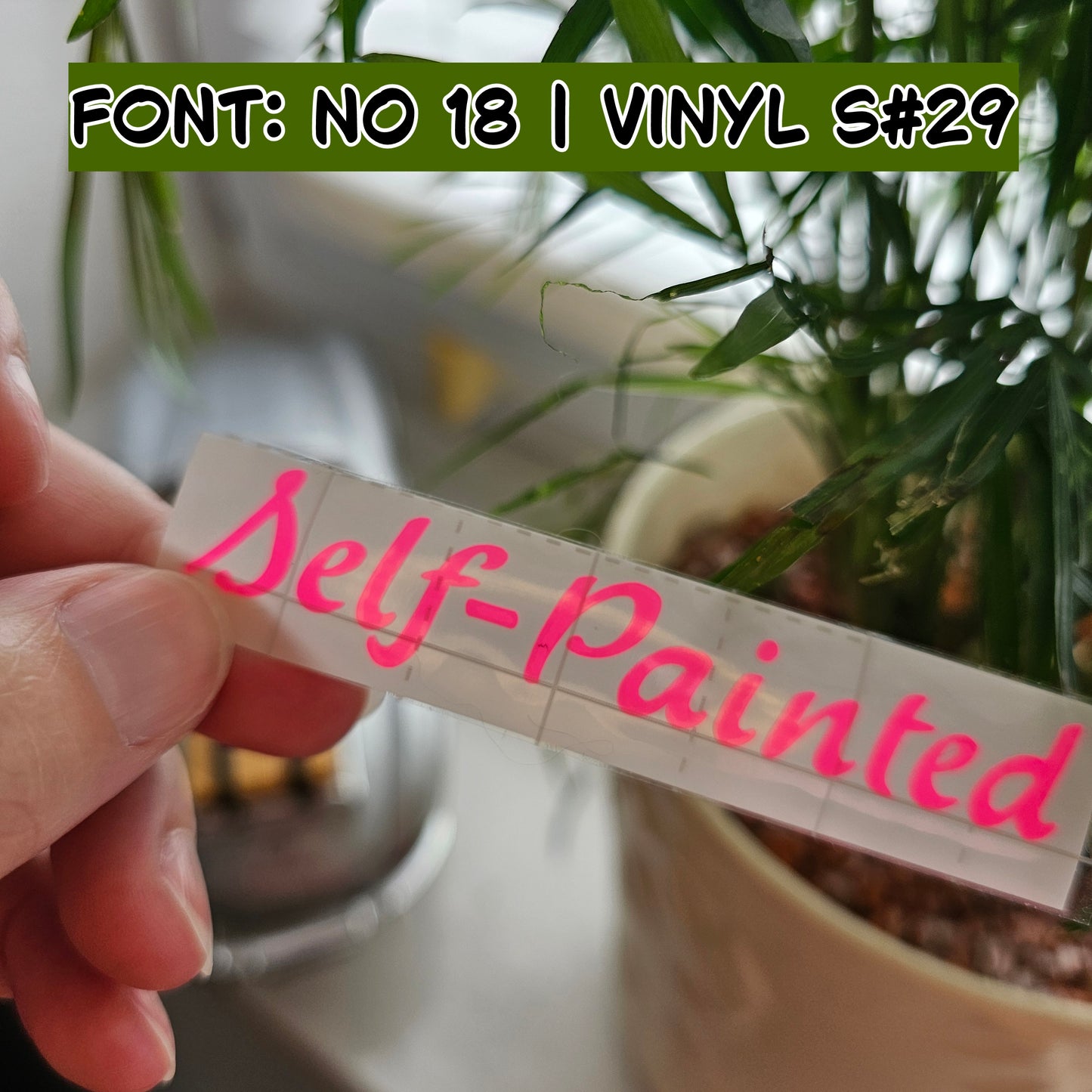 Individual vinyl lettering