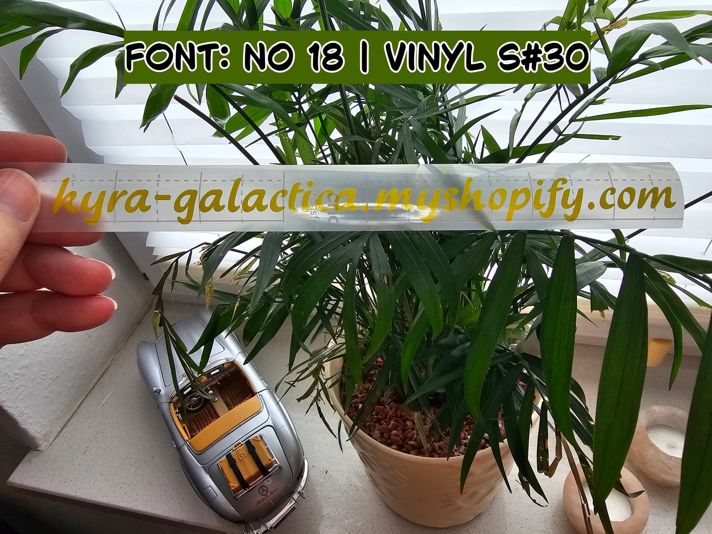 Individual vinyl lettering