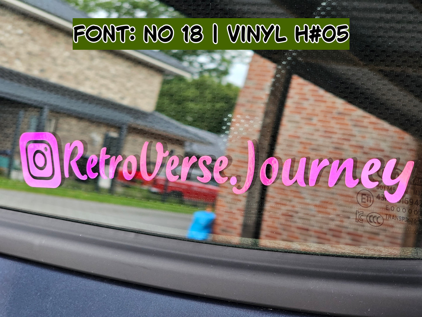 Individual vinyl lettering