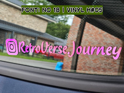 Individual vinyl lettering