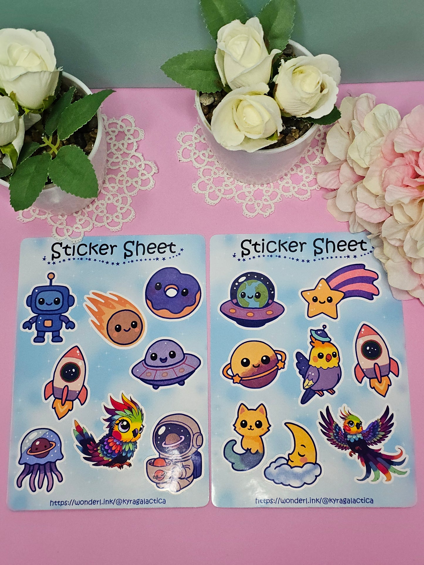 Galactic Cutie Sticker Set - 2 Bögen
