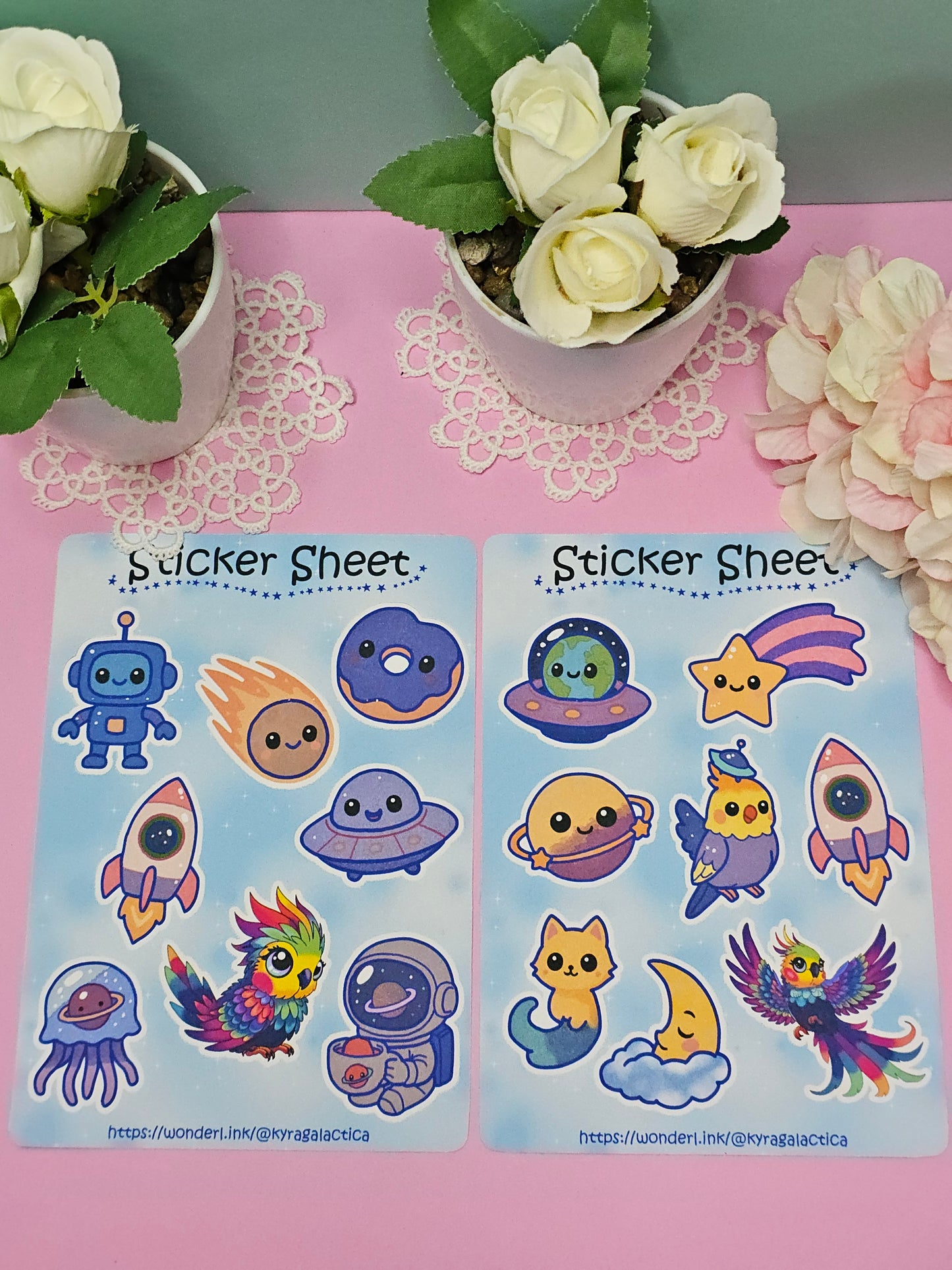 Galactic Cutie Sticker Set - 2 Bögen