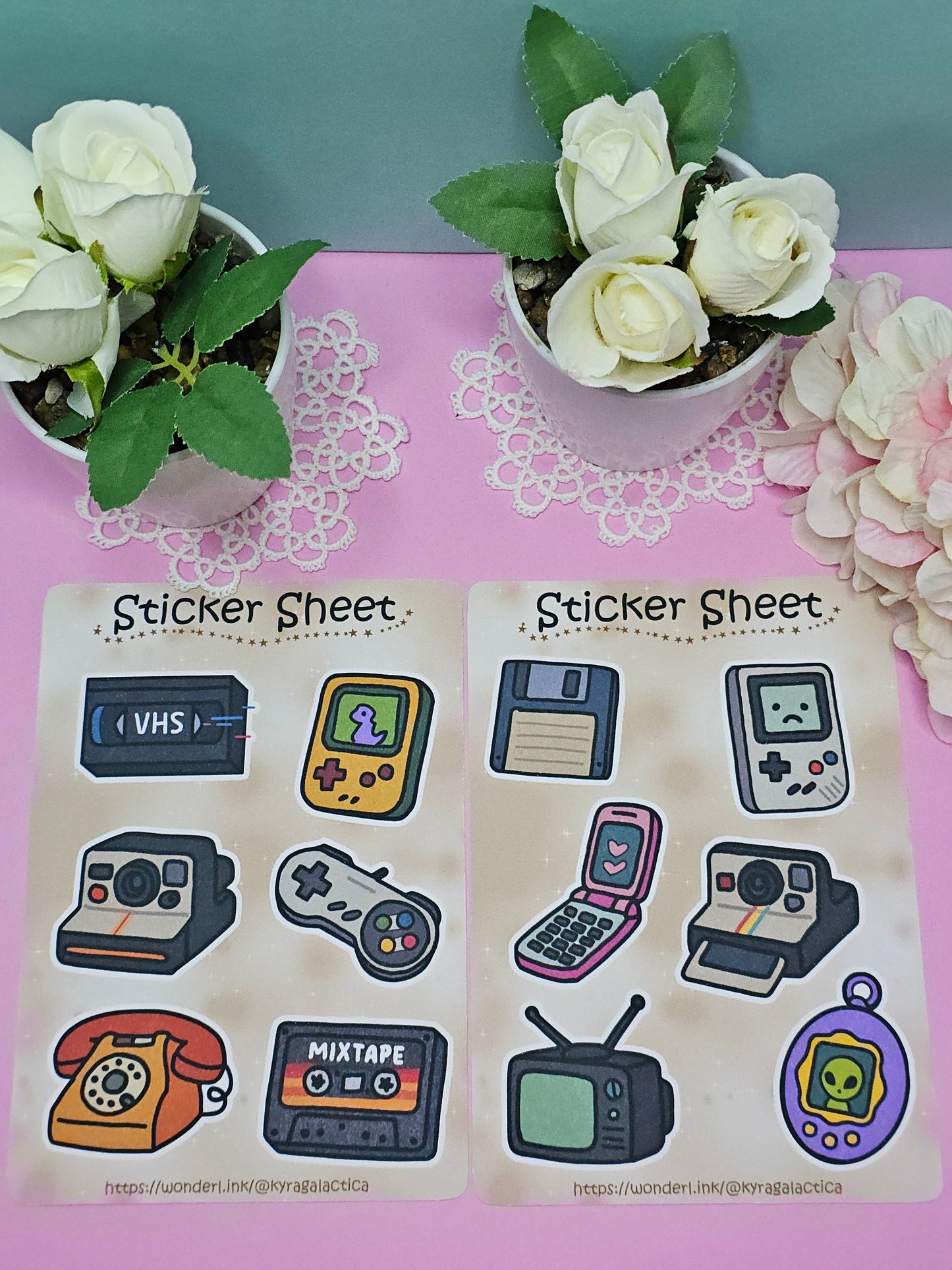 Retro Tech Nostalgia Sticker Set - 2 Bögen