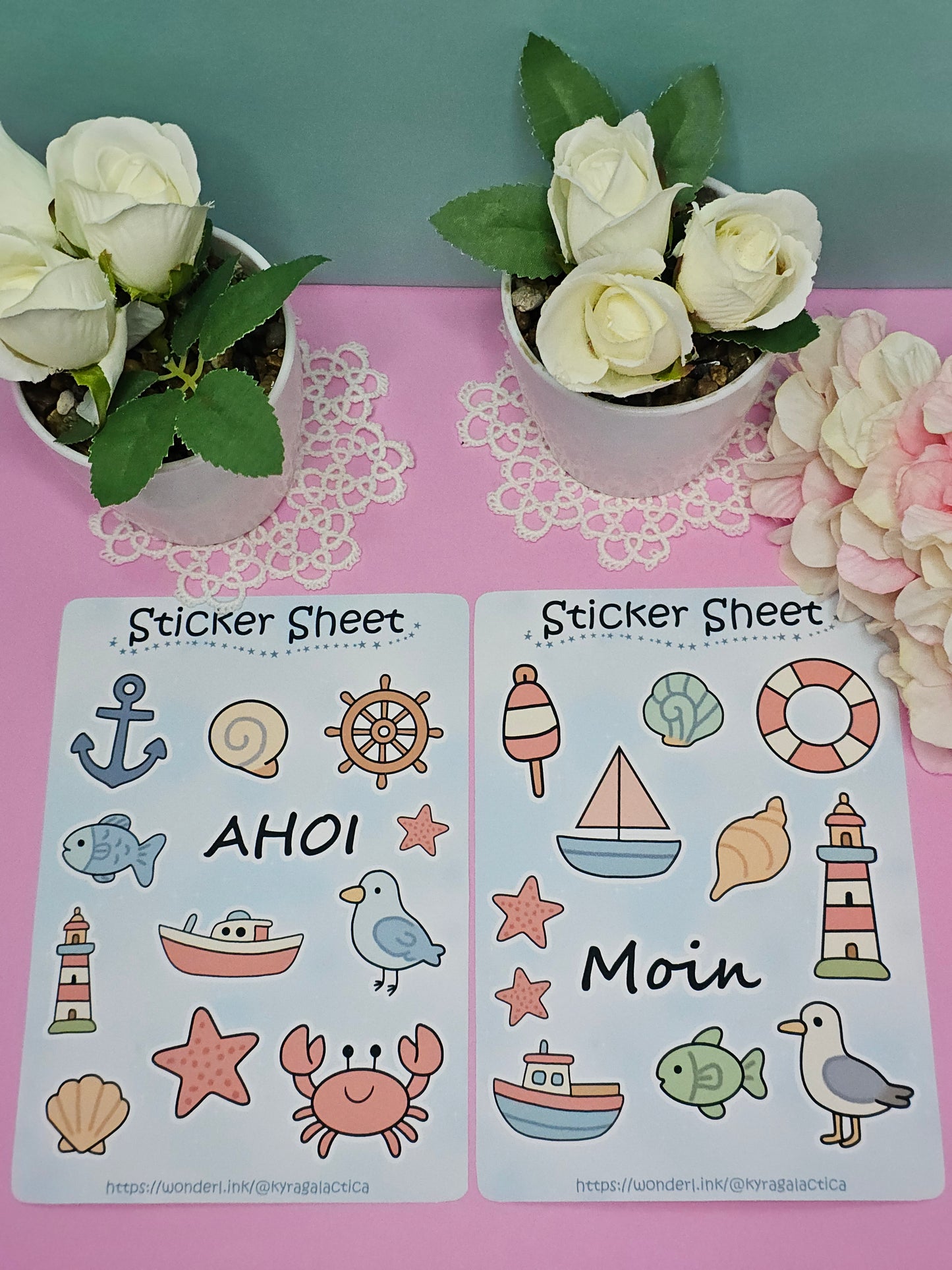 Maritim Sticker Set – 2 Bögen