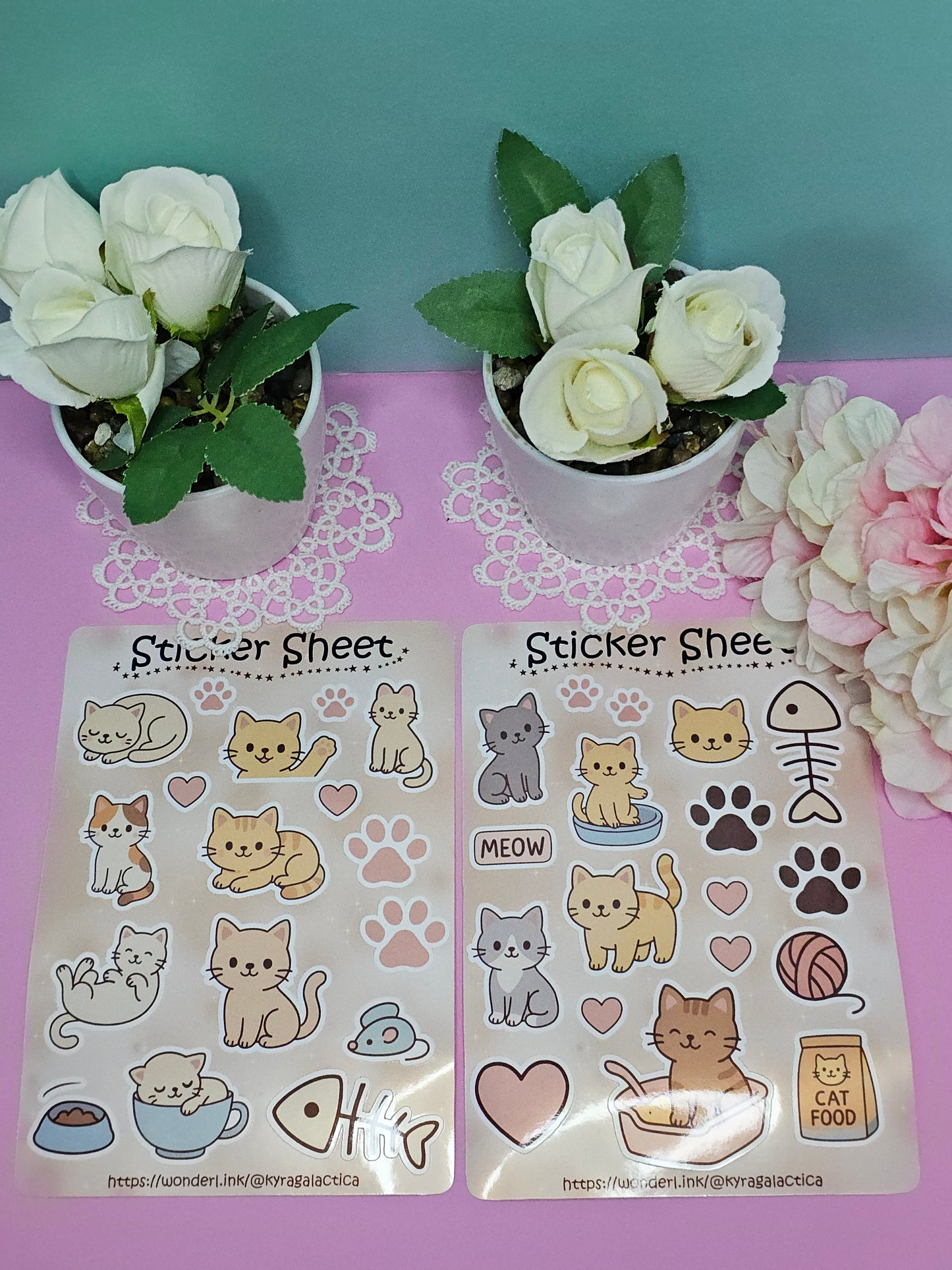 Katzen Sticker Set – 2 Bögen