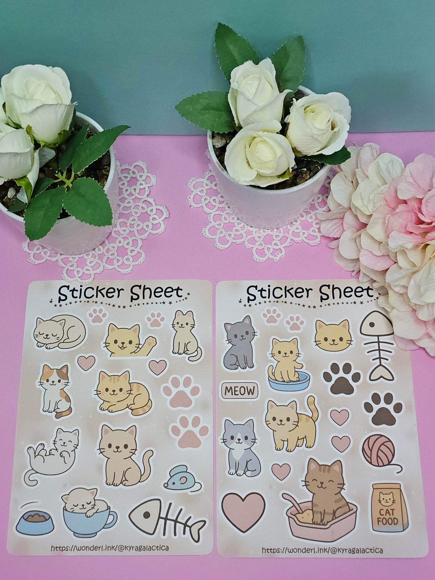 Katzen Sticker Set – 2 Bögen