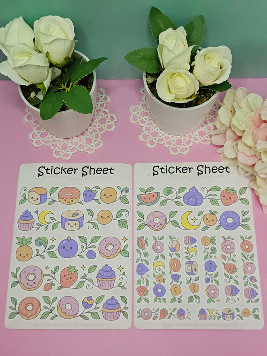 Sweet Food Sticker Set – 2 Bögen