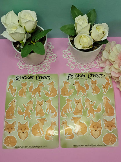 Füchse Sticker Set – 2 Bögen