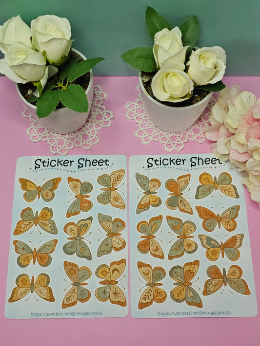 Schmetterlinge Sticker Set – 2 Bögen