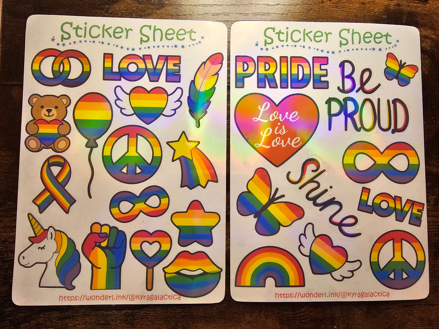 Pride Sticker Set – 2, 3 oder 5 Bögen