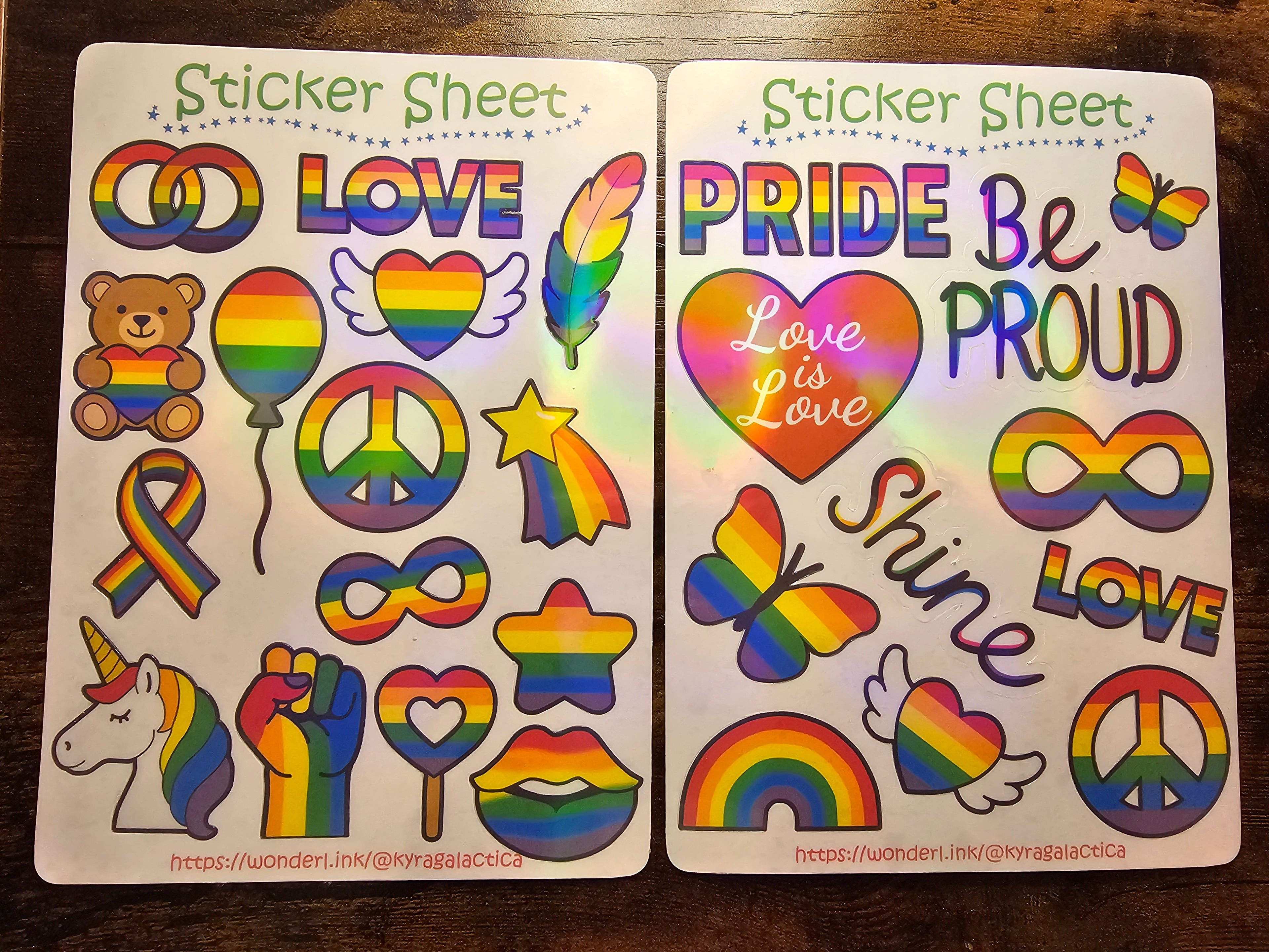 Pride Sticker Set – 2, 3 or 5 sheets