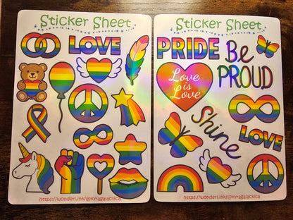 Pride Sticker Set – 2, 3 oder 5 Bögen