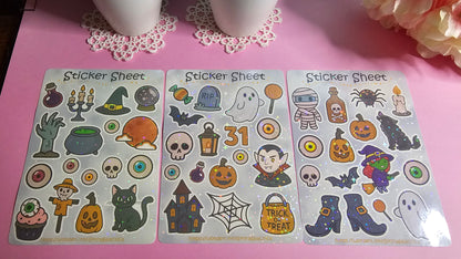 Halloween Sticker Set – 3 Bögen