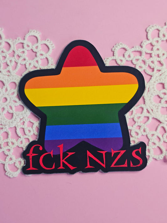 Stern „FCK NZS“ Magnet - 8 cm