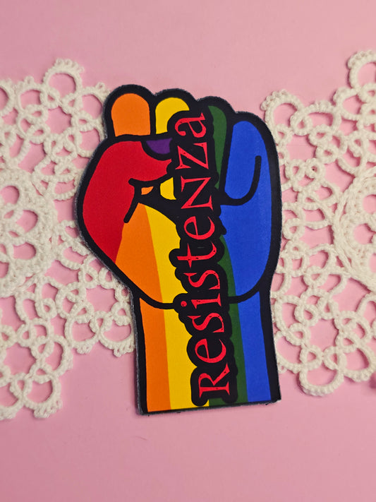 Faust & Haltung zeigen „Resistenza“ Magnet - 8 cm
