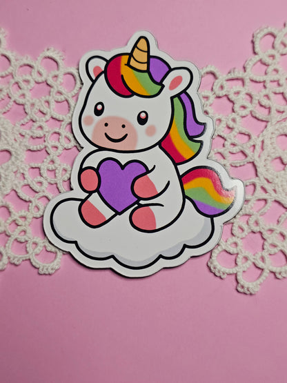 Regenbogen Einhörner Magnete - 8 cm