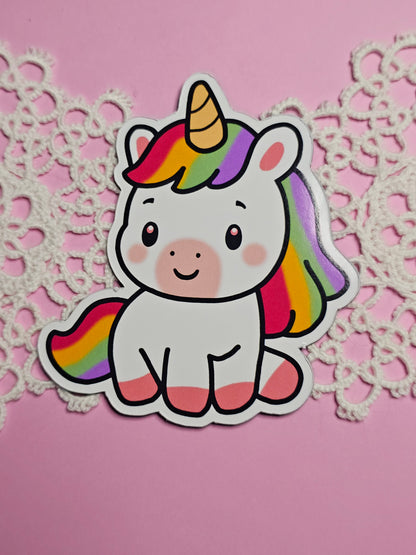 Regenbogen Einhörner Magnete - 8 cm