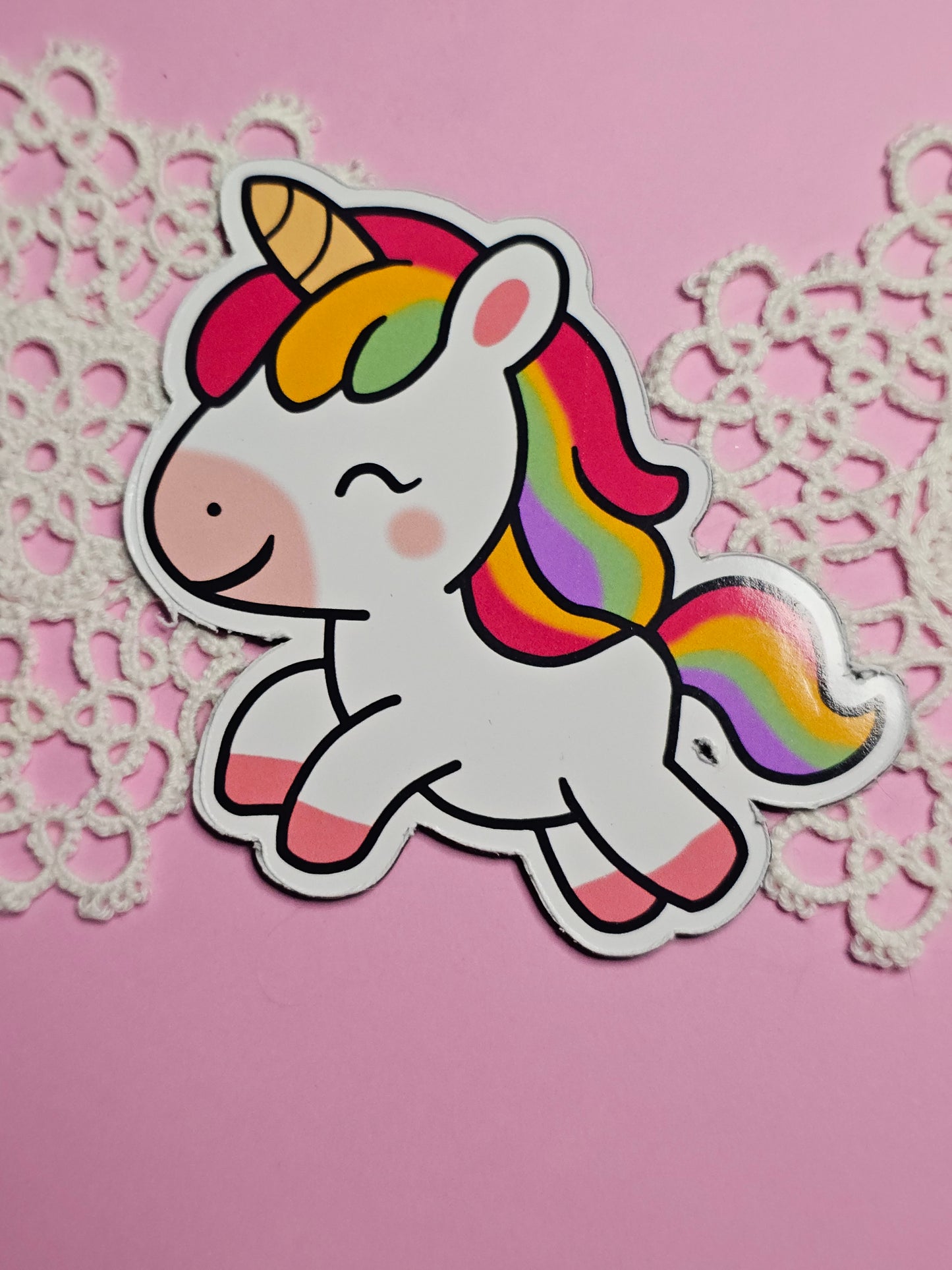 Regenbogen Einhörner Magnete - 8 cm