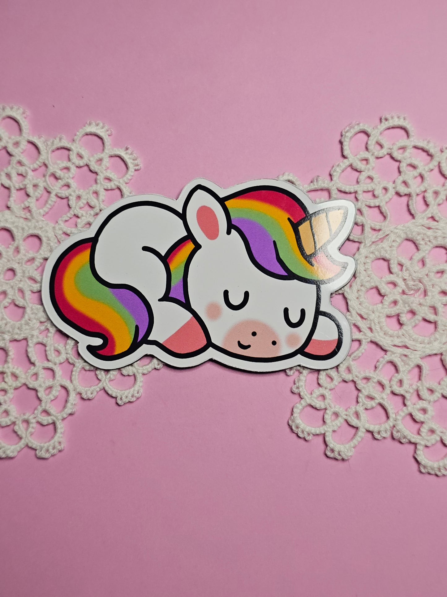Regenbogen Einhörner Magnete - 8 cm