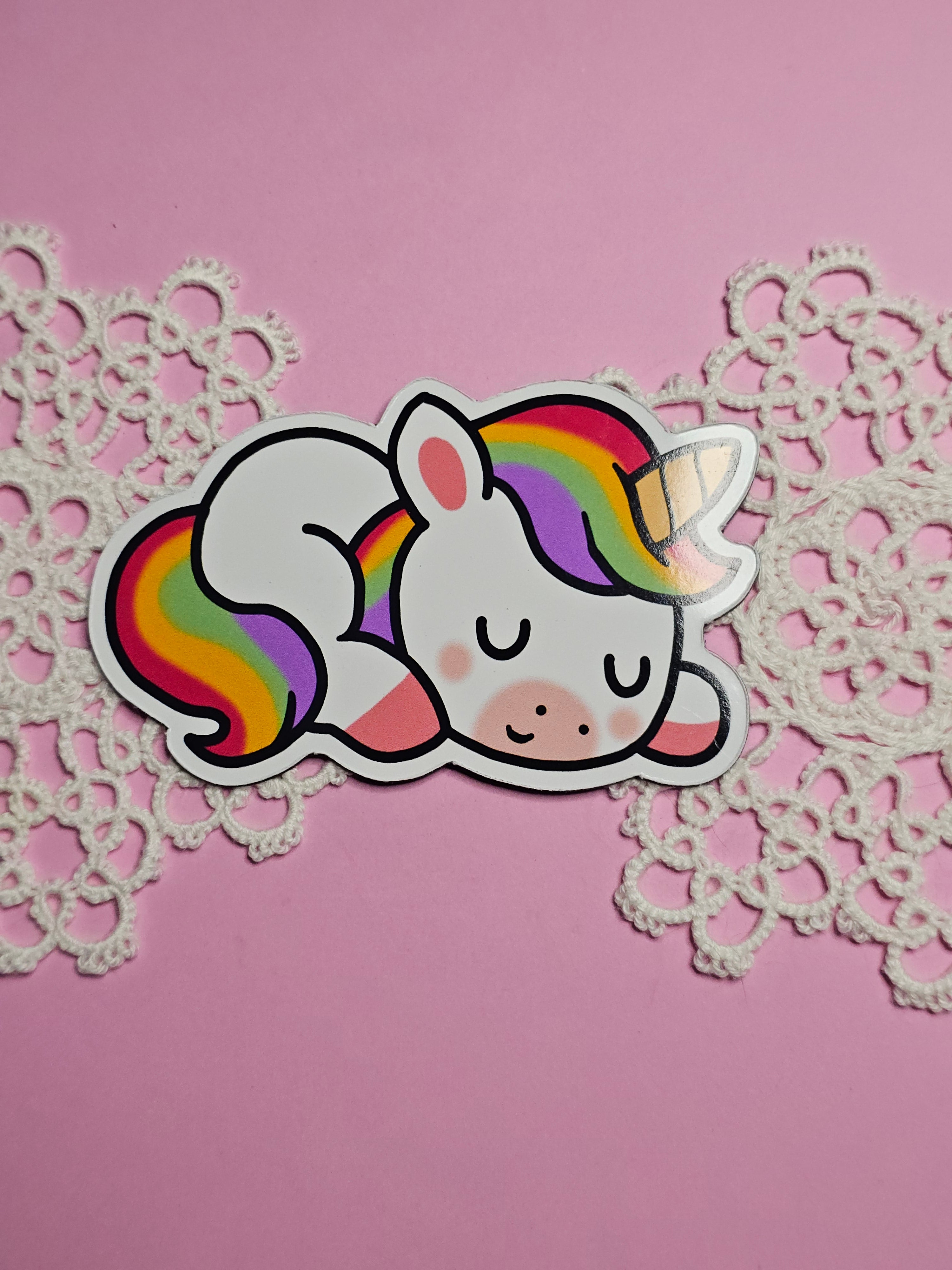 Regenbogen Einhörner Magnete - 8 cm
