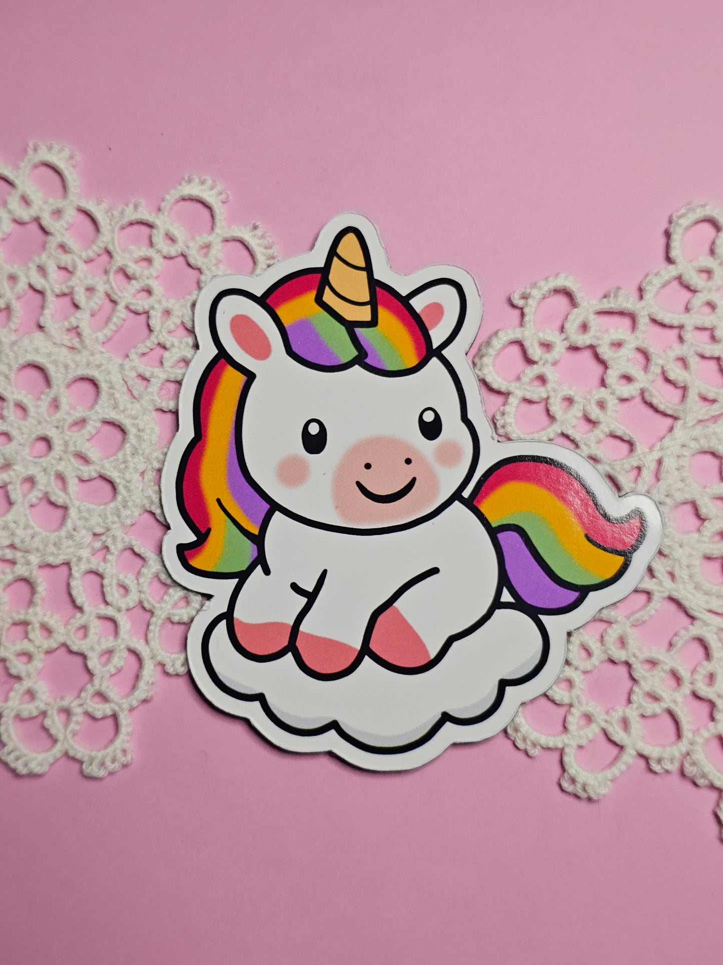 Regenbogen Einhörner Magnete - 8 cm