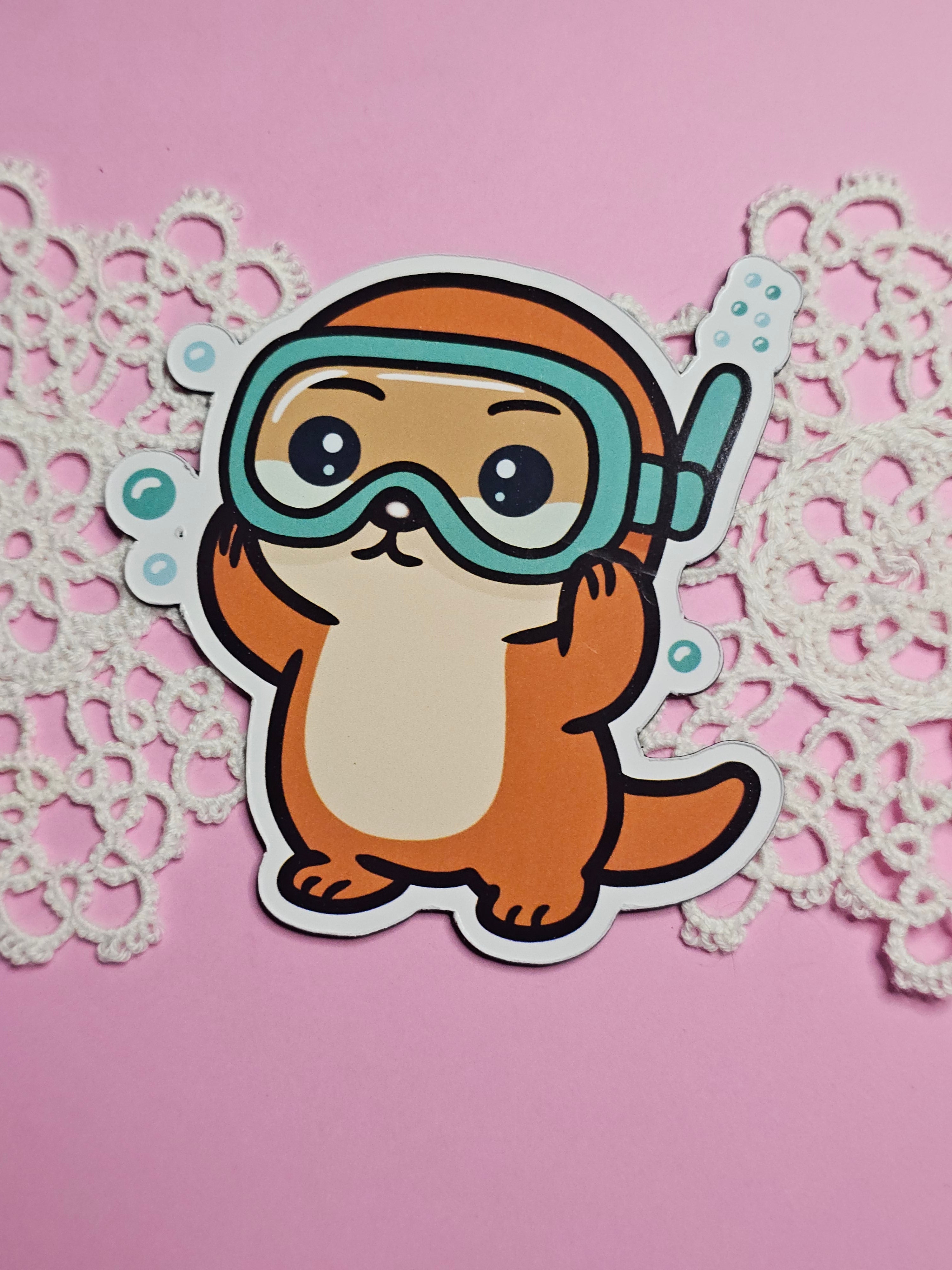 Otter Fizzle Magnets - 8 cm