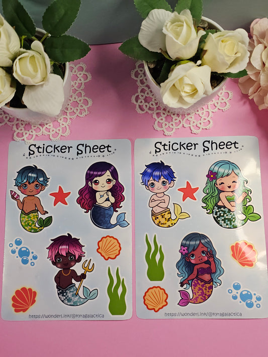 Sea Creatures Sticker Set - 2 Sheets