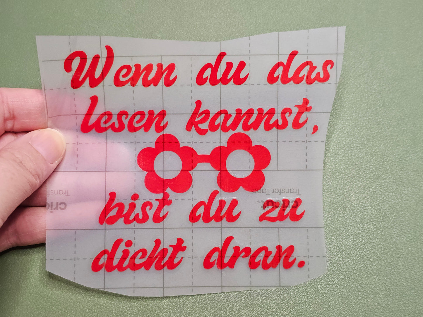 Wenn du das lesen kannst, bist du zu dicht dran