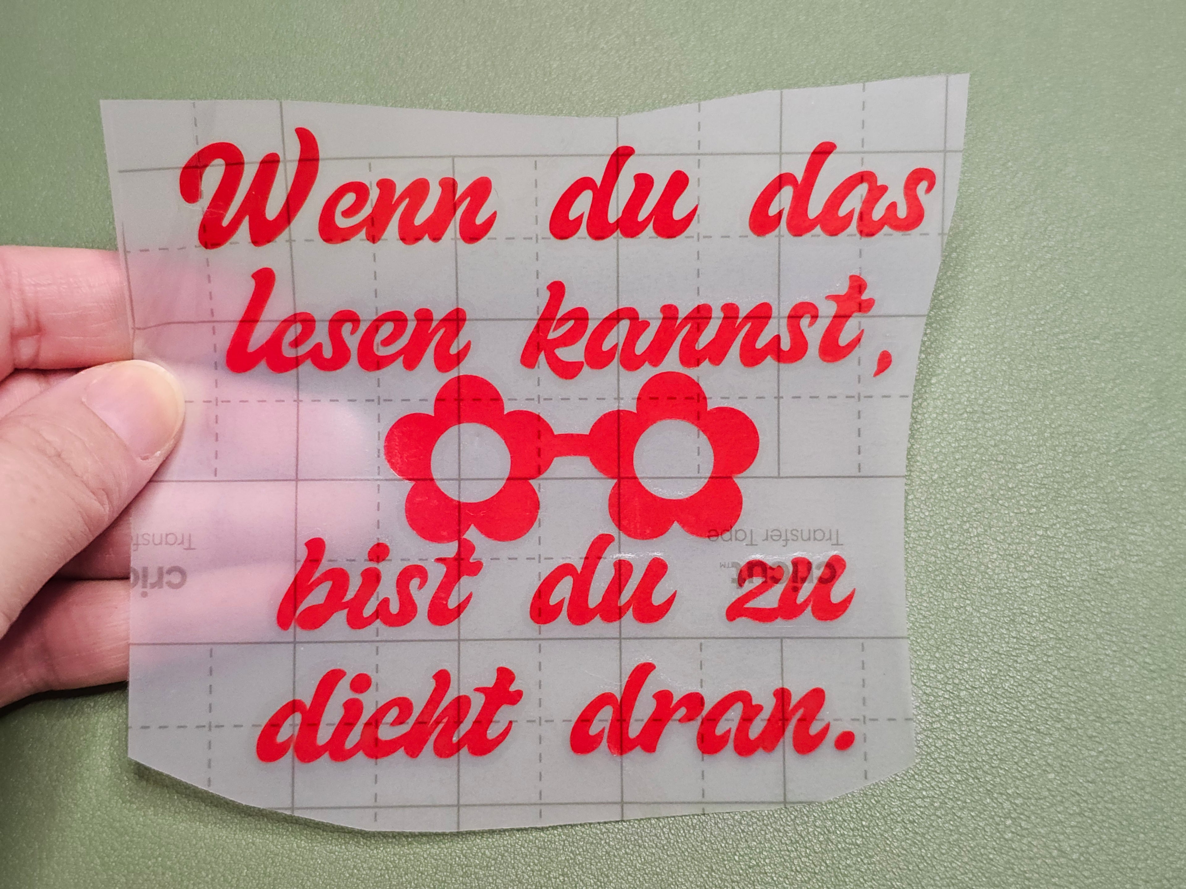 Wenn du das lesen kannst, bist du zu dicht dran
