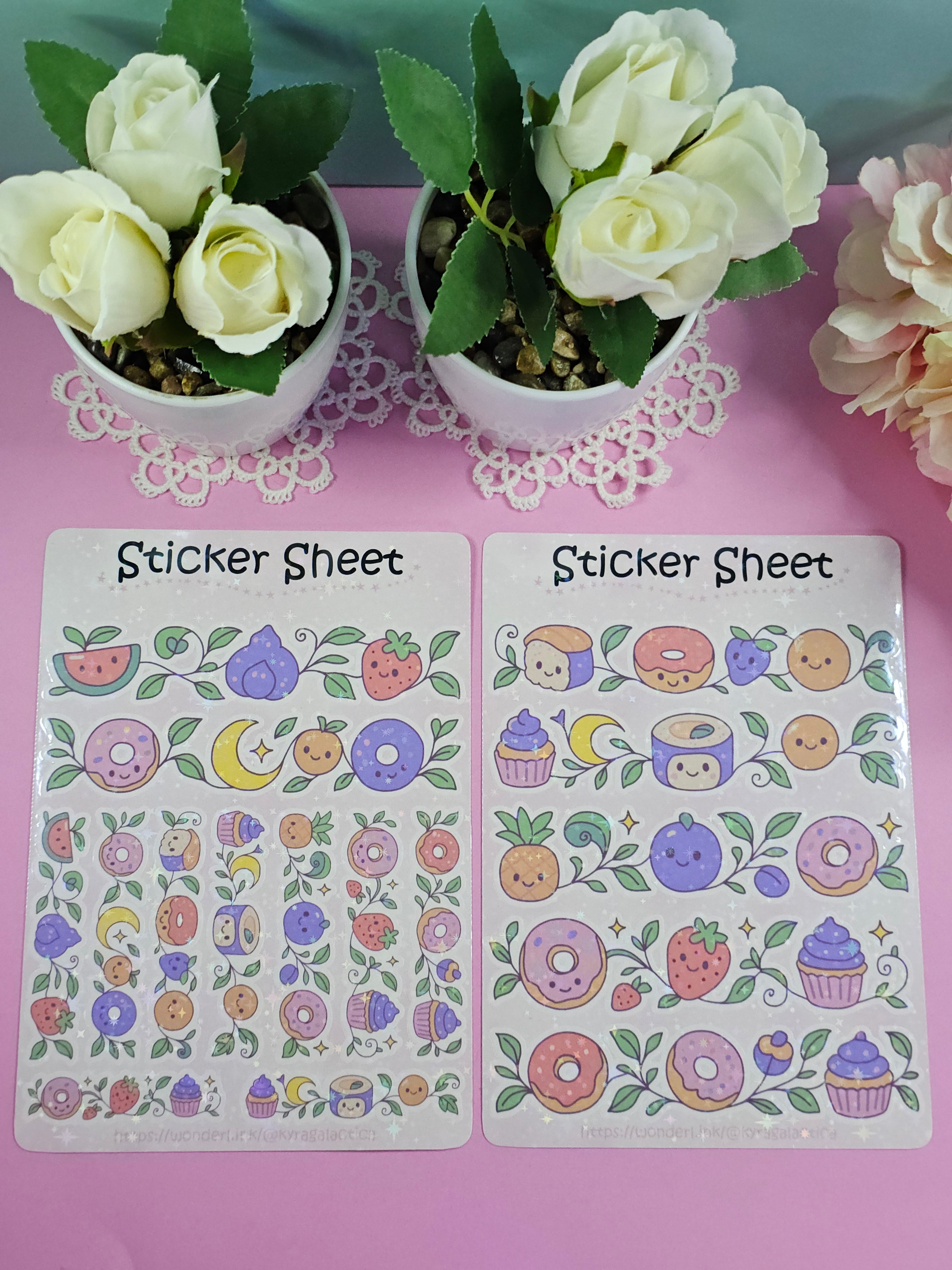 Sweet Food Sticker Set – 2 Bögen