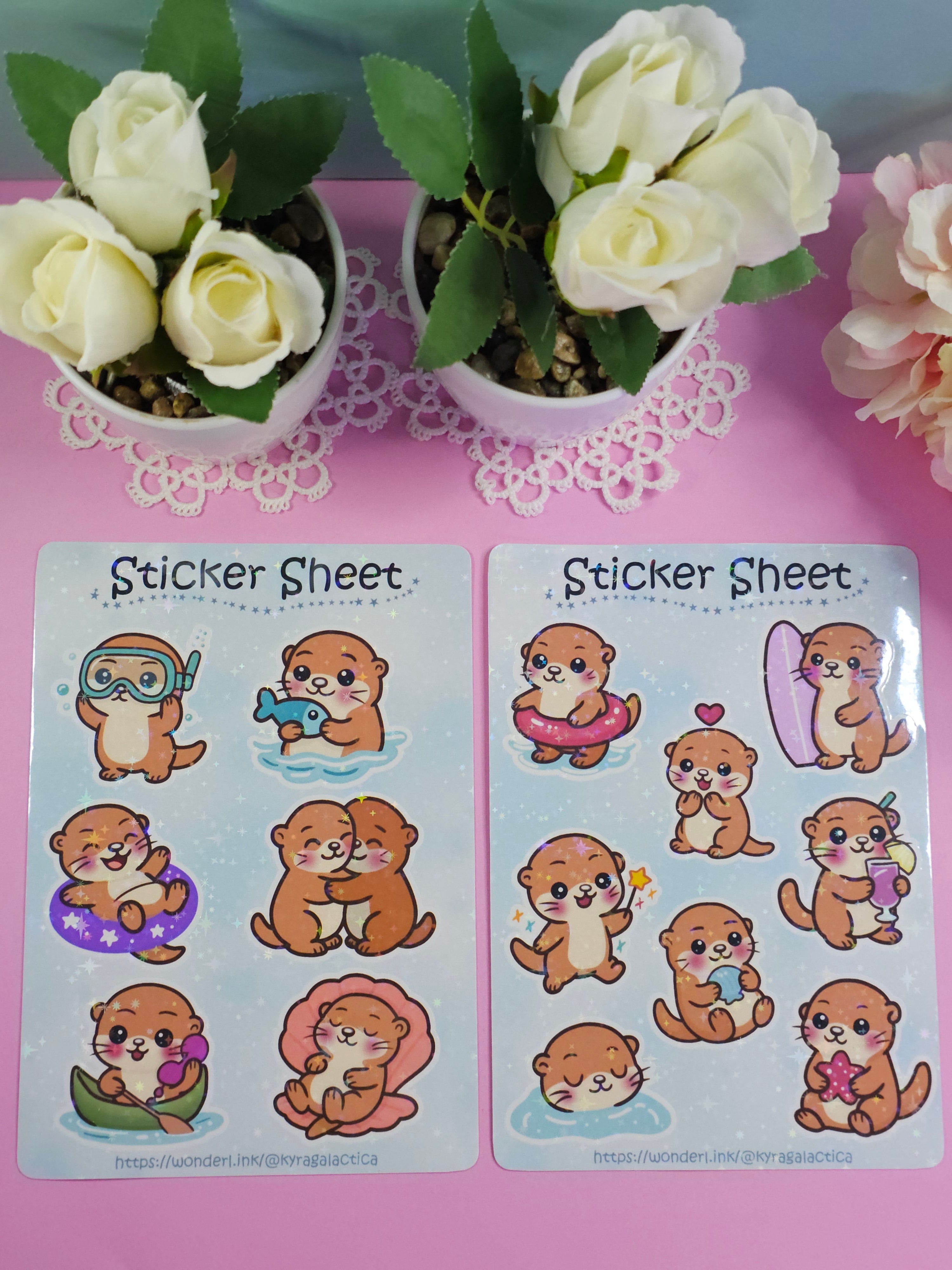 Abenteuer von Otter Fizzel Sticker Set – 2 Bögen