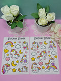 Unicorns Rainbow Sticker Set – 2 Sheets