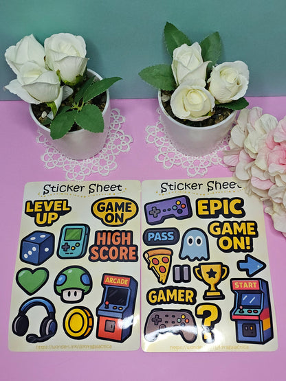 Gaming Sticker Set – 2 Bögen