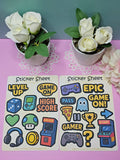 Gaming Sticker Set – 2 Sheets