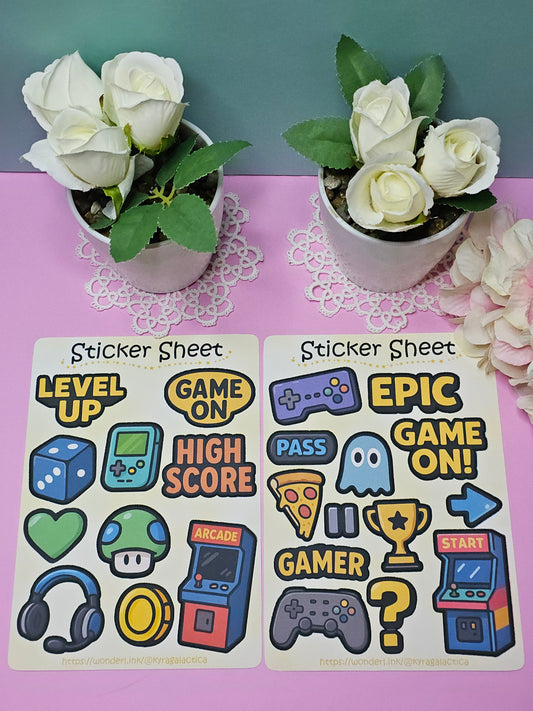 Gaming Sticker Set – 2 Bögen