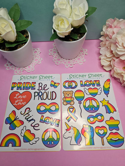 Pride Sticker Set – 2, 3 oder 5 Bögen