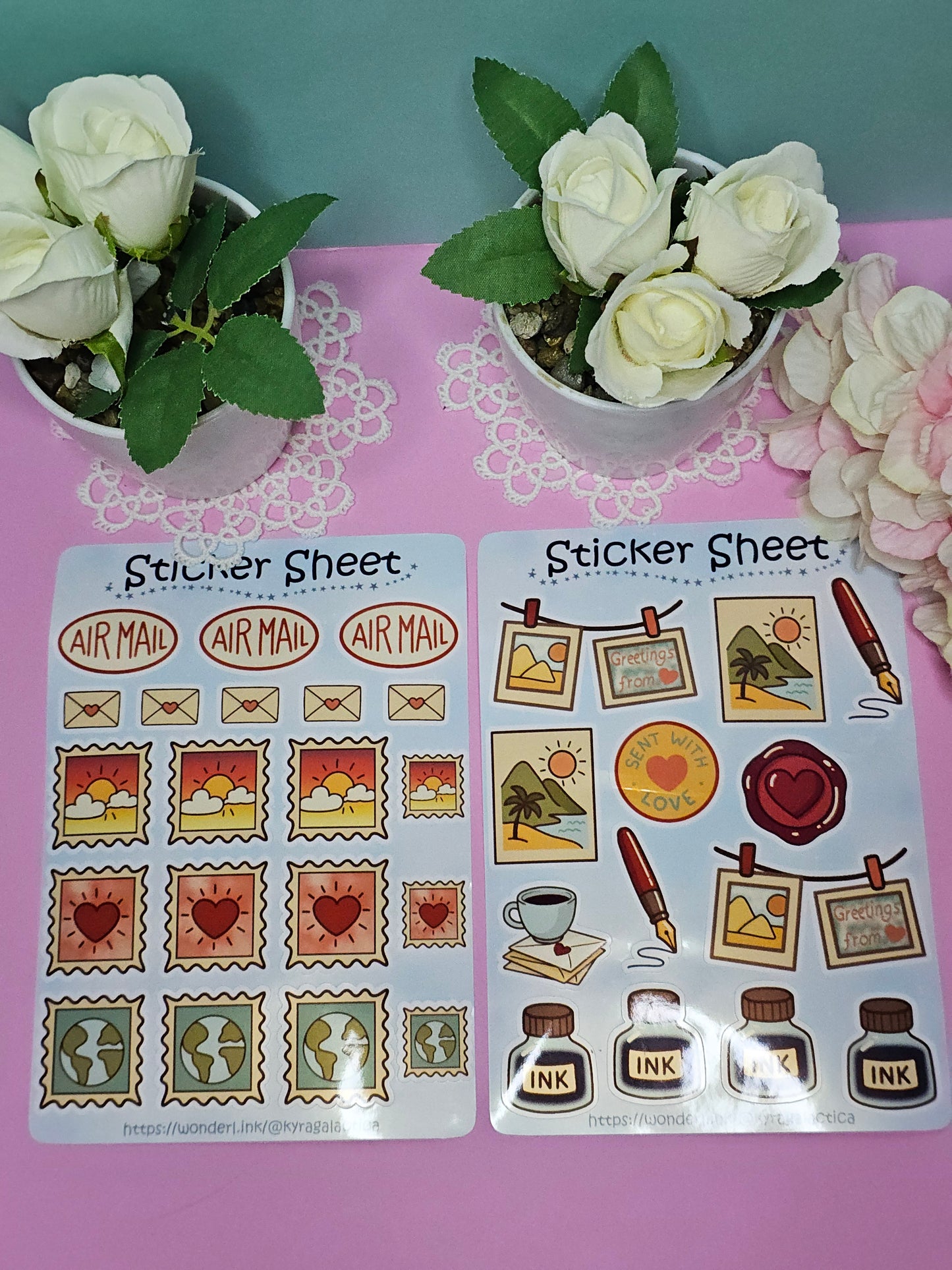 Postcrossing & Brieffreunde Sticker Set – 4 Bögen