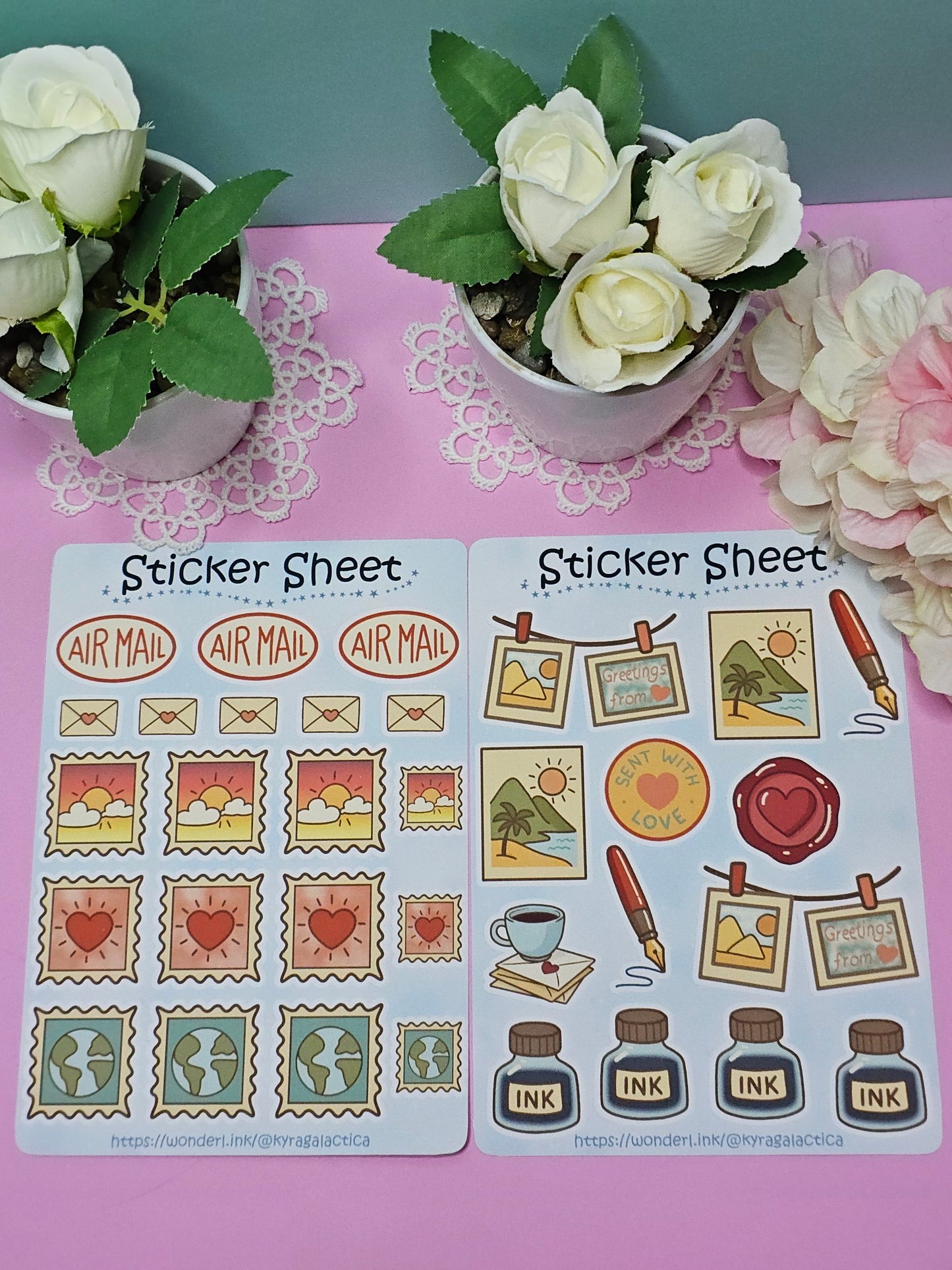 Postcrossing & Brieffreunde Sticker Set – 4 Bögen