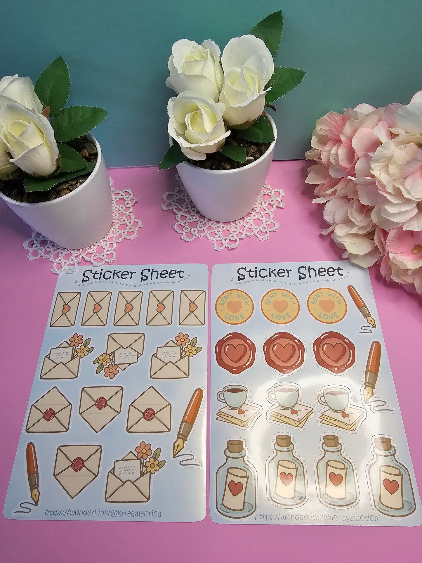 Postcrossing & Brieffreunde Sticker Set – 4 Bögen