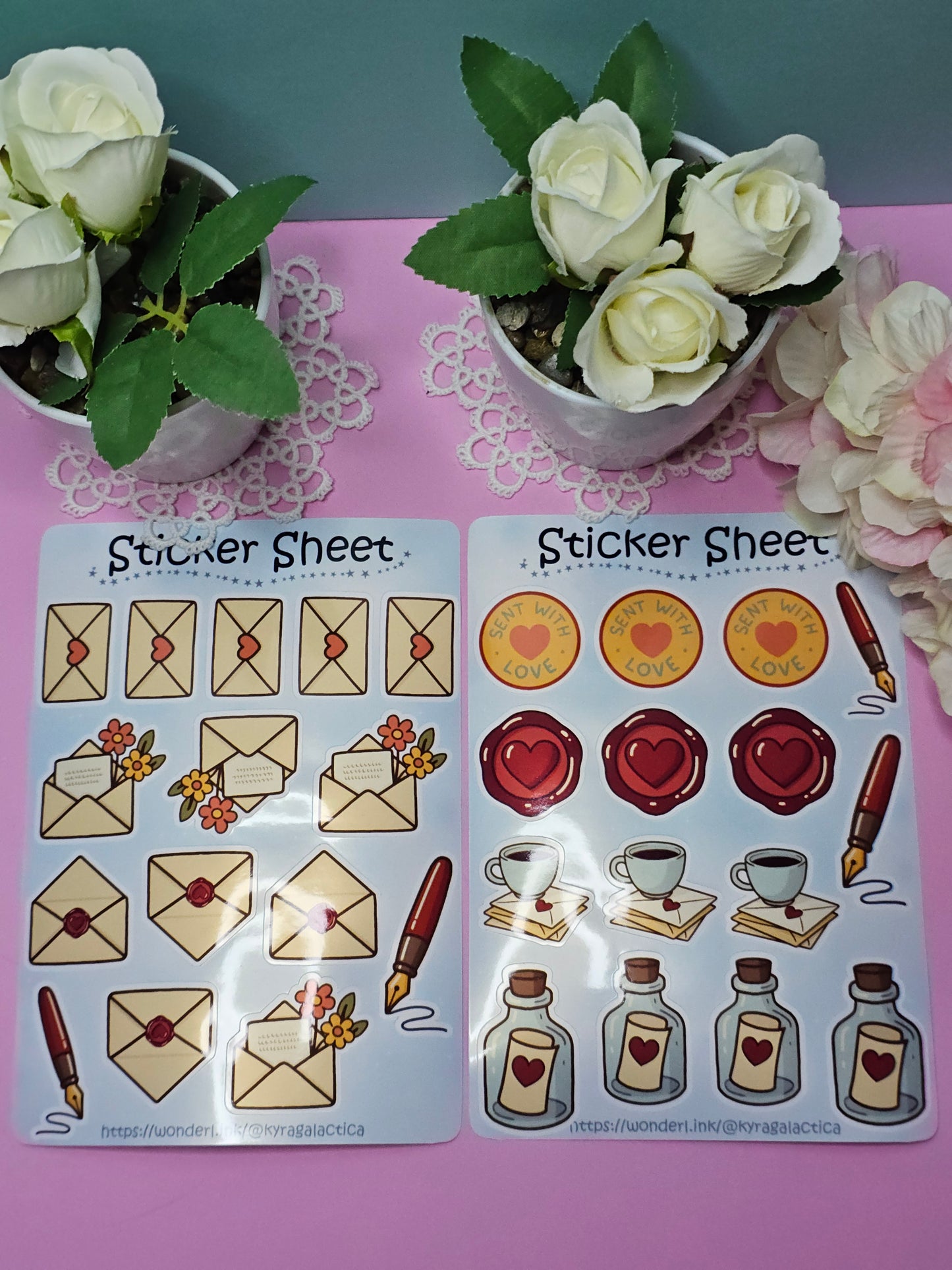 Postcrossing & Brieffreunde Sticker Set – 4 Bögen