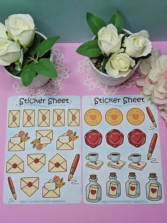 Postcrossing & Brieffreunde Sticker Set – 4 Bögen