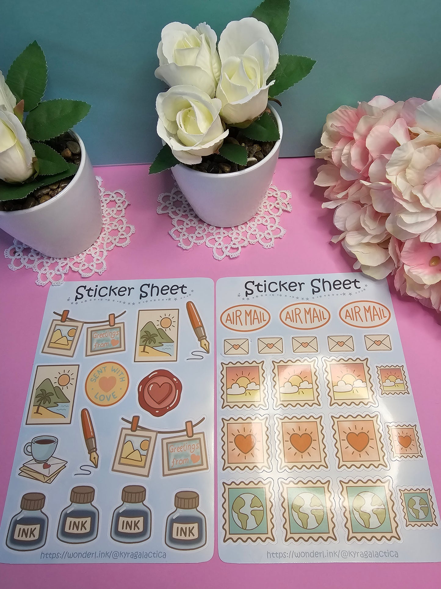 Postcrossing & Brieffreunde Sticker Set – 4 Bögen