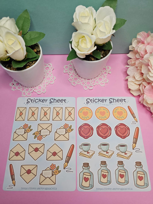 Postcrossing & Brieffreunde Sticker Set – 4 Bögen