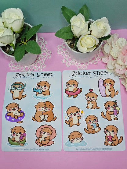 Abenteuer von Otter Fizzel Sticker Set – 2 Bögen