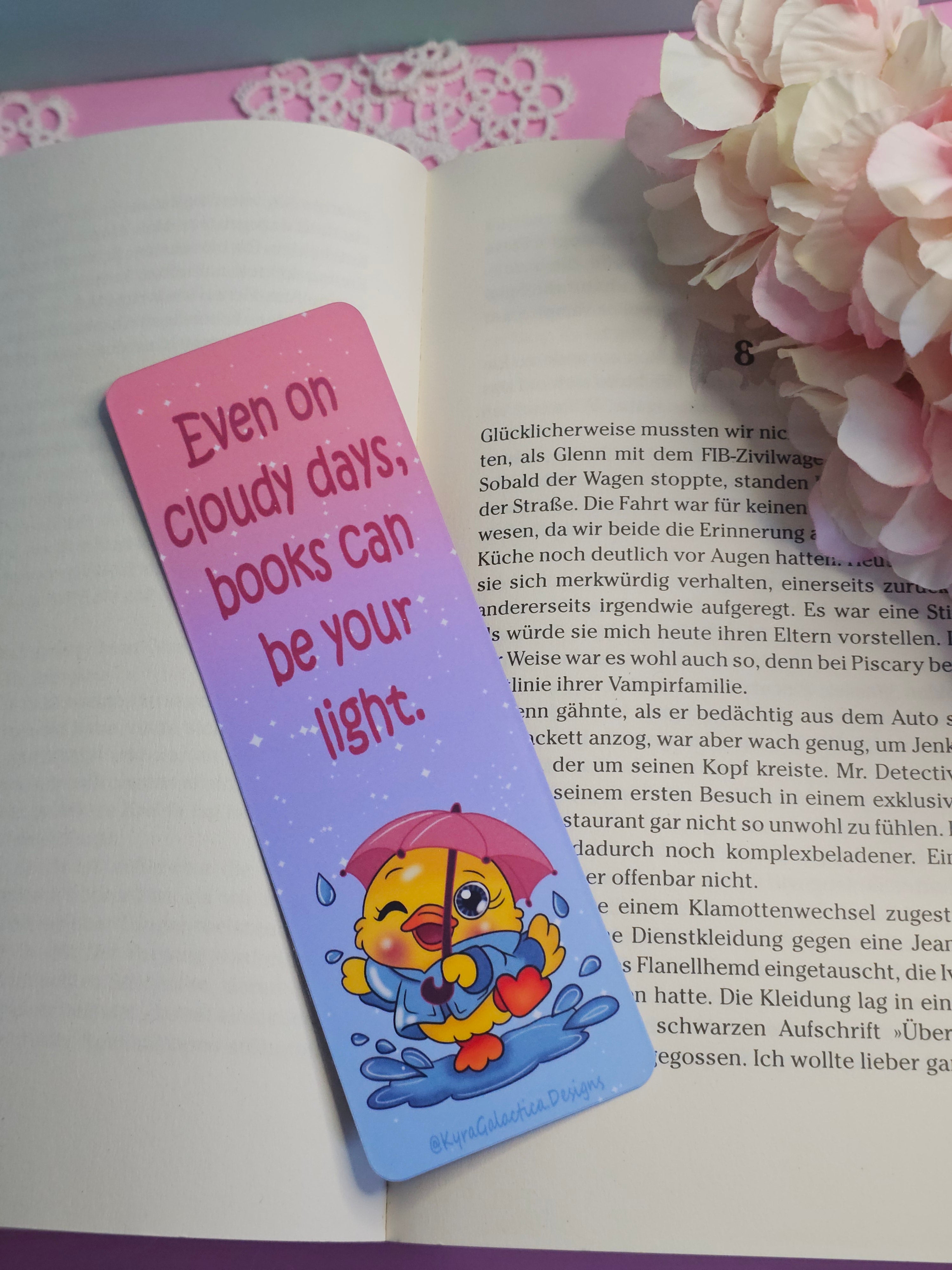 A light on grey days - Bookmark - double-sided