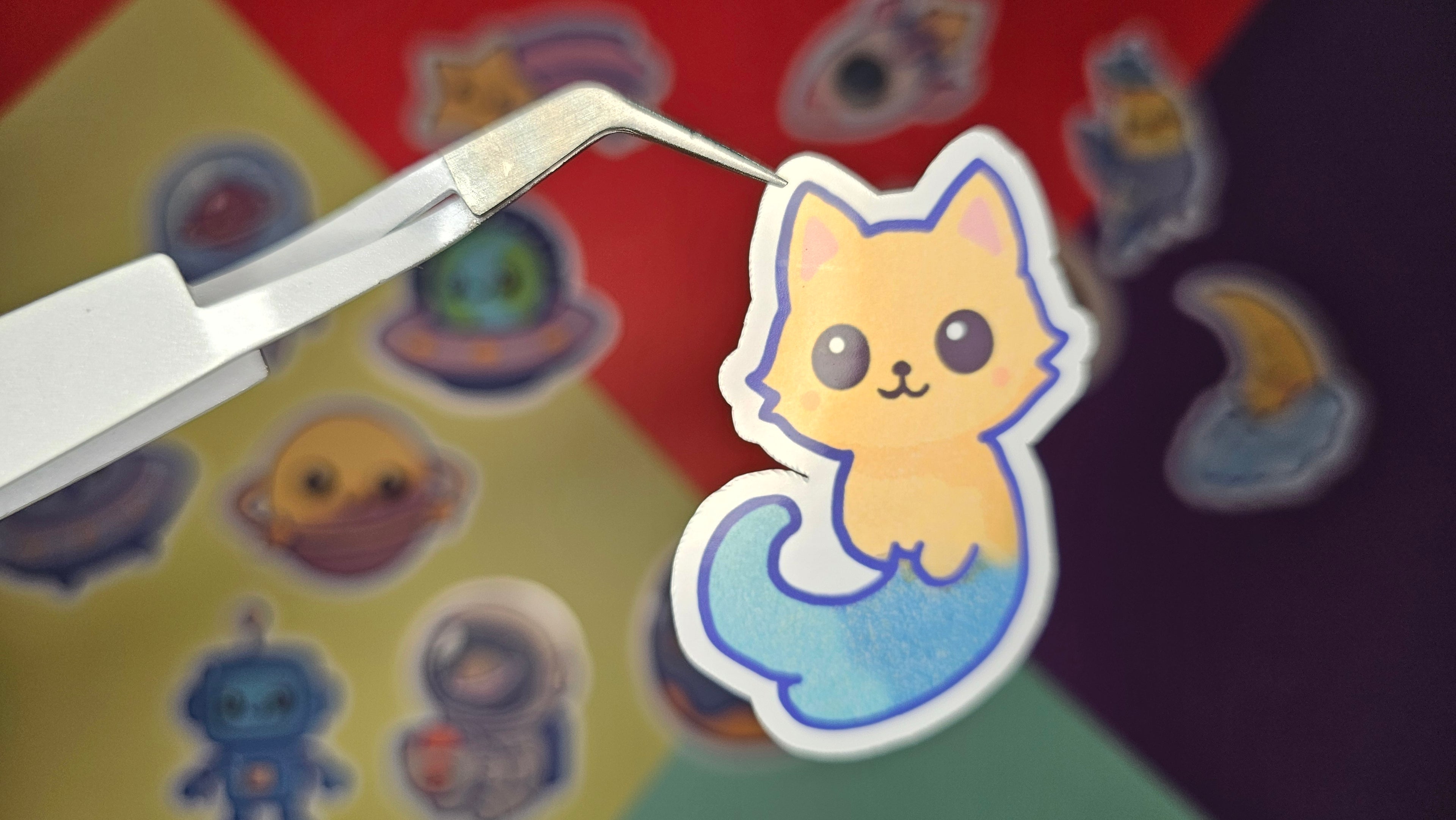 Single Sticker – Galactic Cutie Collection in blue