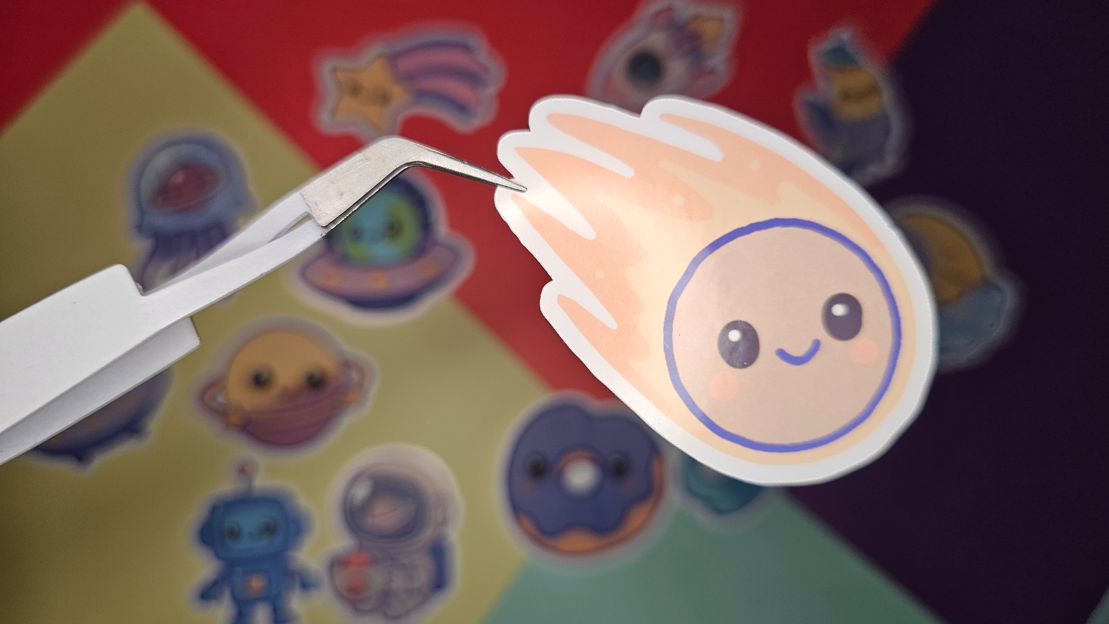 Single Sticker – Galactic Cutie Collection in blue